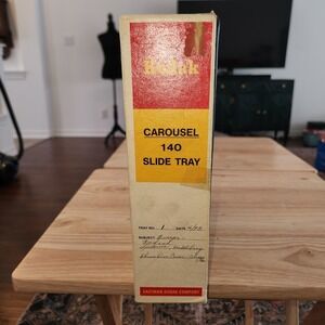 Genuine Vintage Kodak Black Carousel 140 Slot Plastic Slide Tray In Original Box